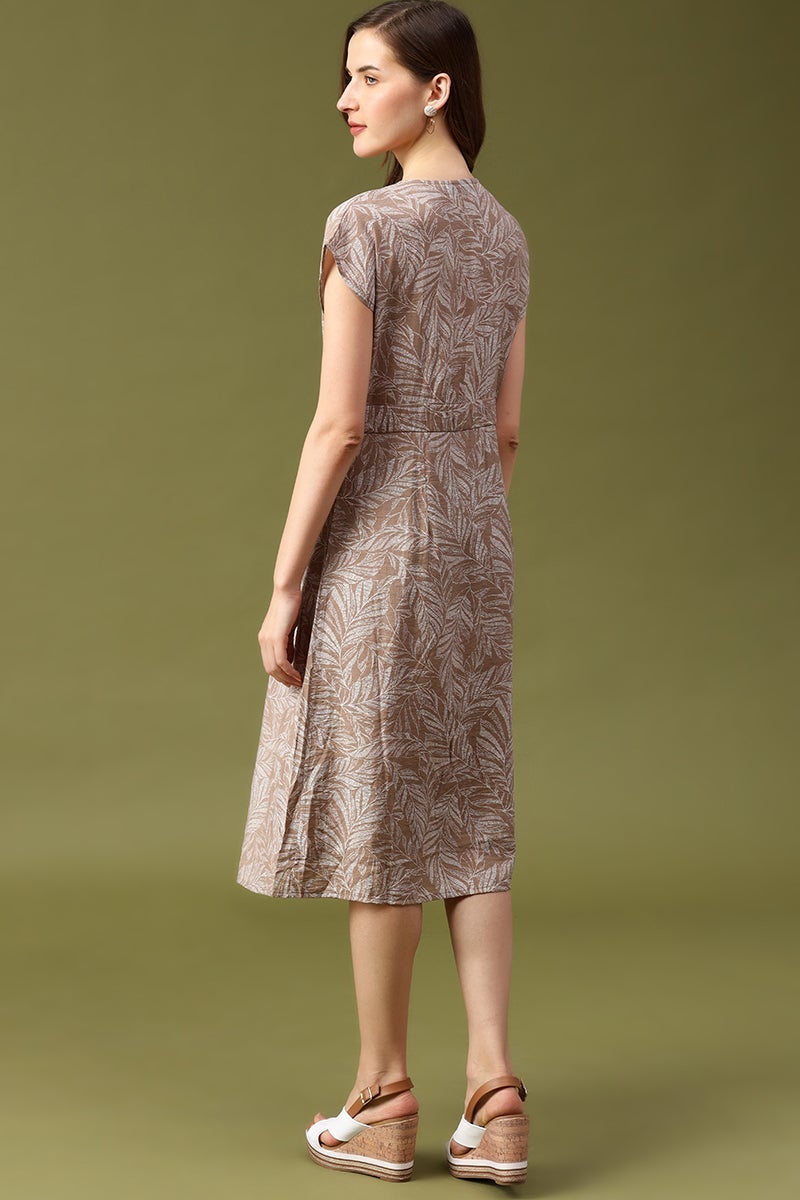 Gipsy Mocca Floral Crepe Dress