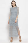 Gipsy Sage Blue Floral Net Dress