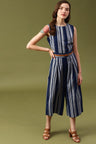 Gipsy Navy Striped Linen Jumpsuit