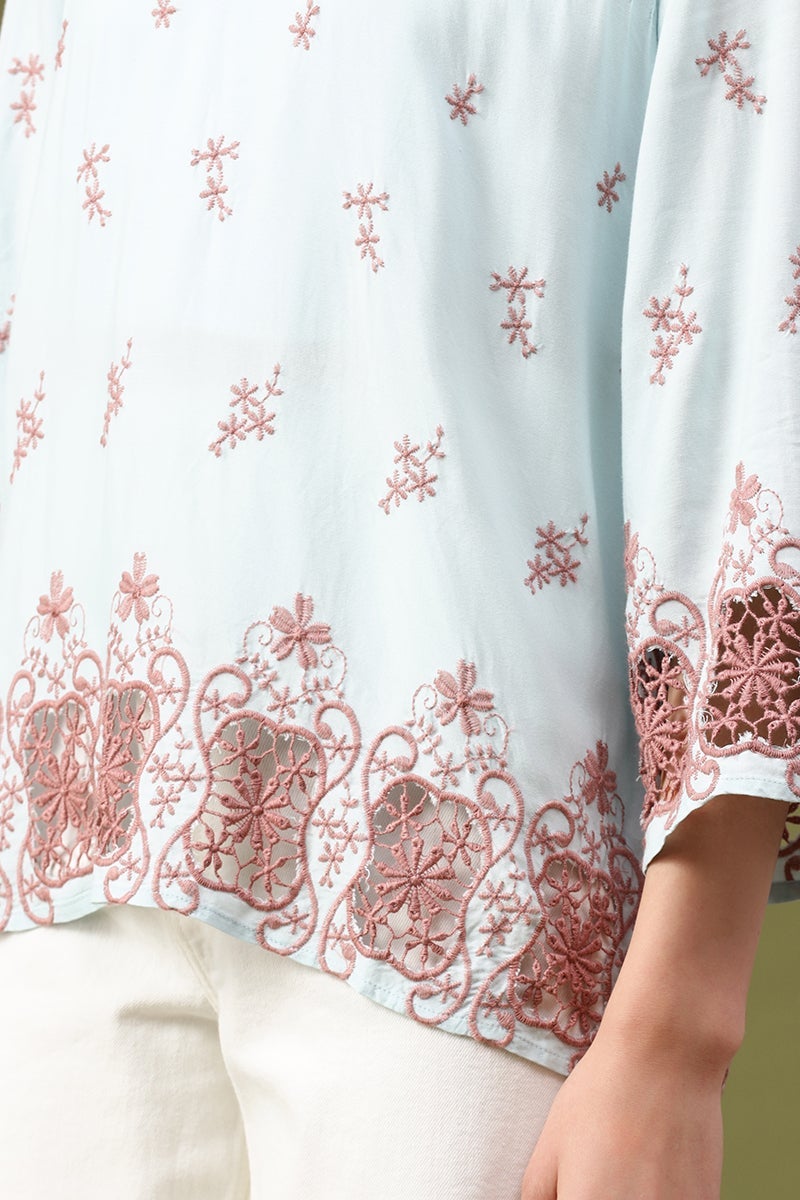 Gipsy Sage Embroidered Viscose Rayon Tunic
