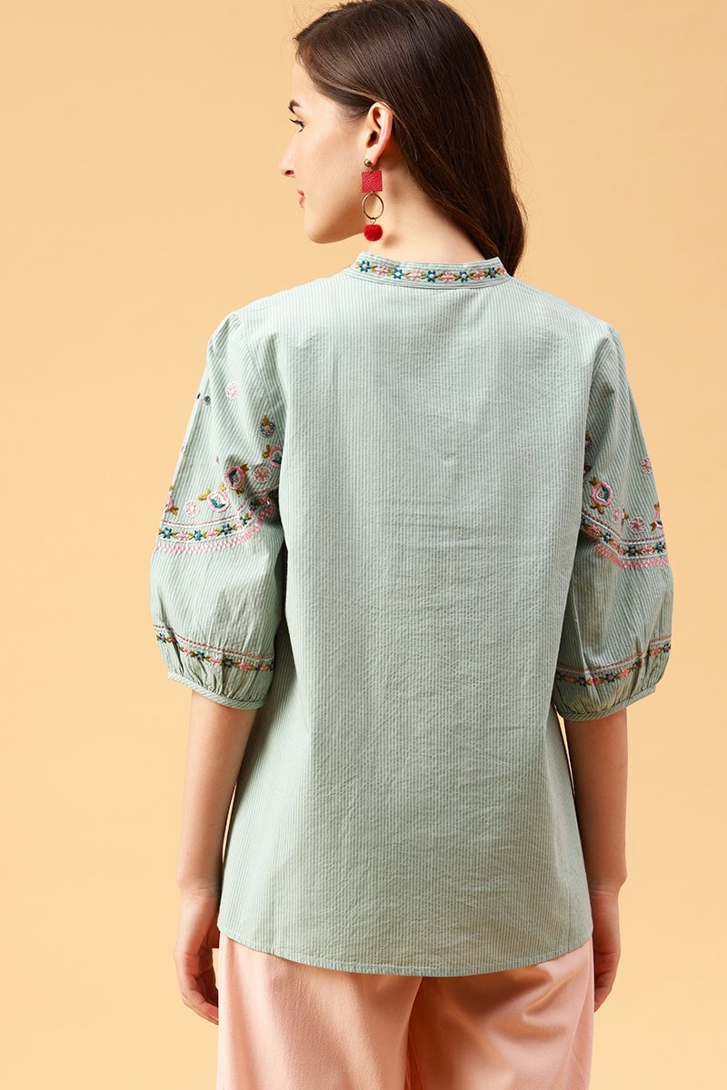 Gipsy Sage Embroidery Cotton Tunic