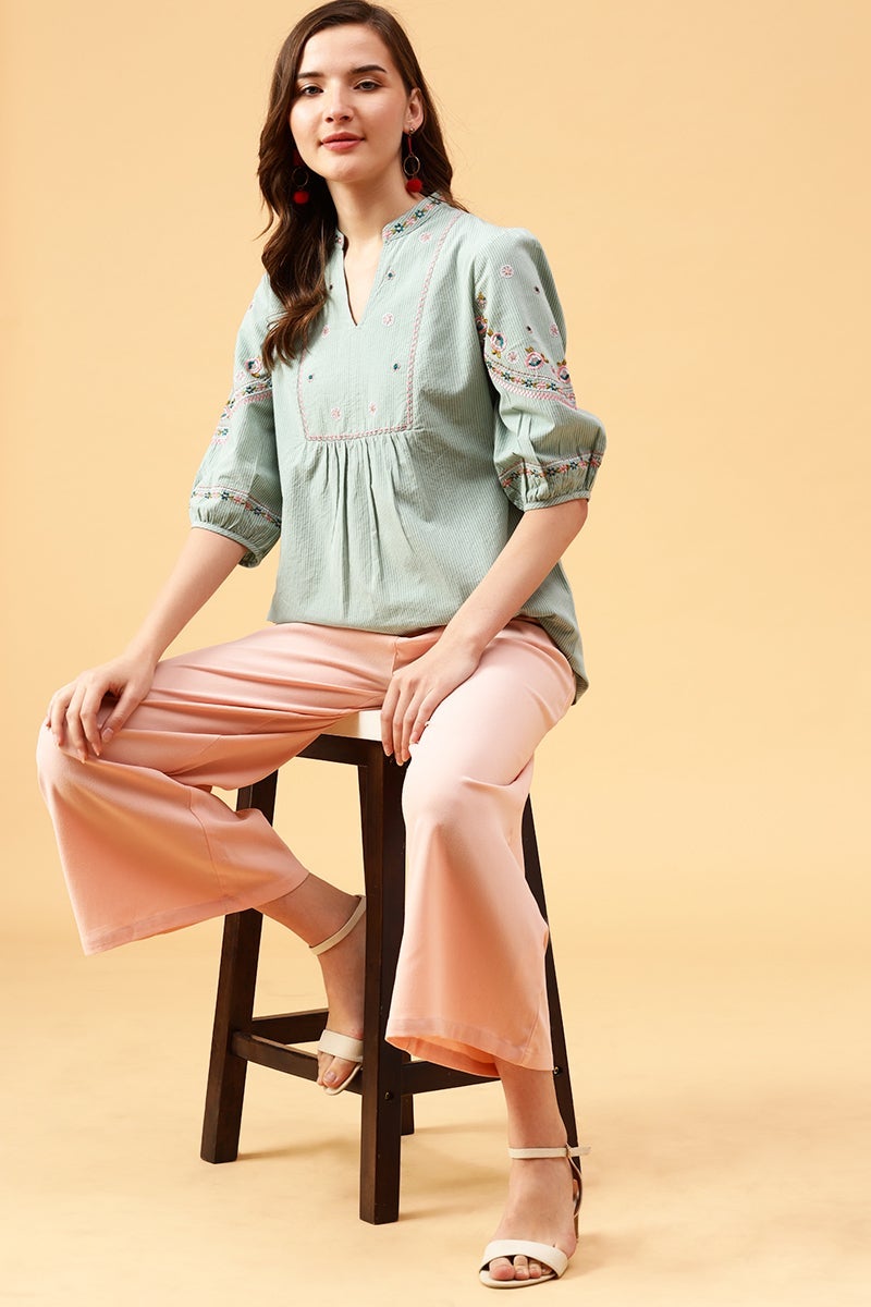 Gipsy Sage Embroidery Cotton Tunic