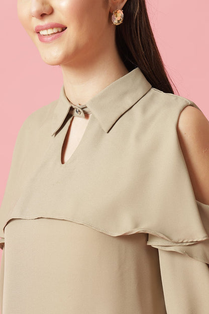 Gipsy Pista Medium Length Shirt Collar Polyester Blouse