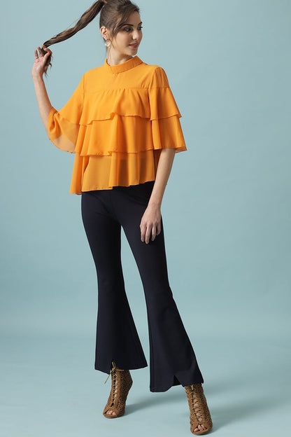 Gipsy Mango Medium Length Choker Neck Polyester Blouse