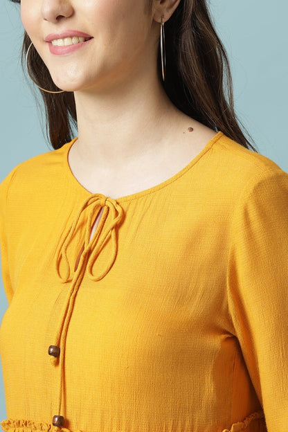 Gipsy Mango  Medium Length Round Neck Viscose Rayon Blouse