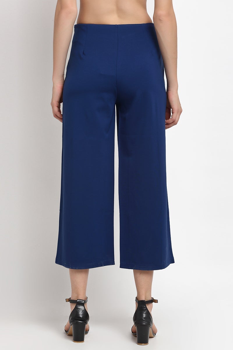 IndiGo Ankle Length Solid NR Knit Culottes