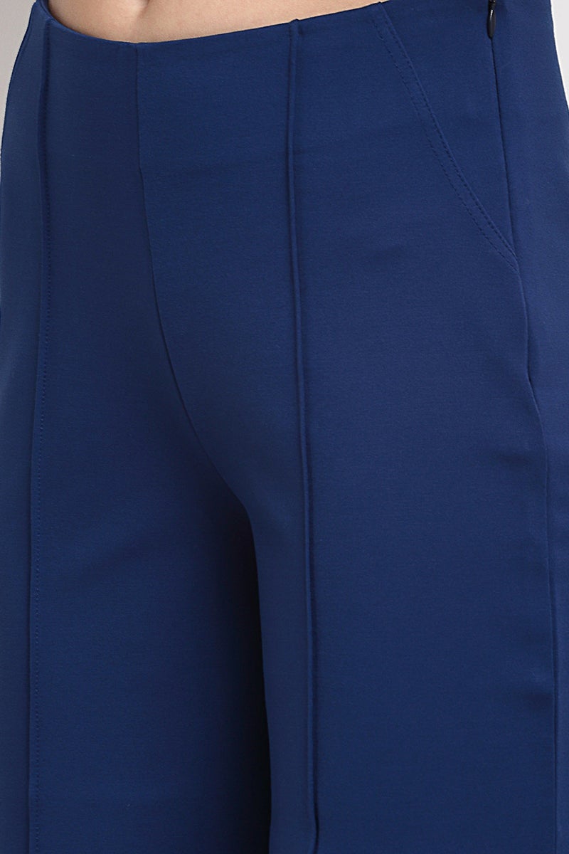 IndiGo Ankle Length Solid NR Knit Culottes