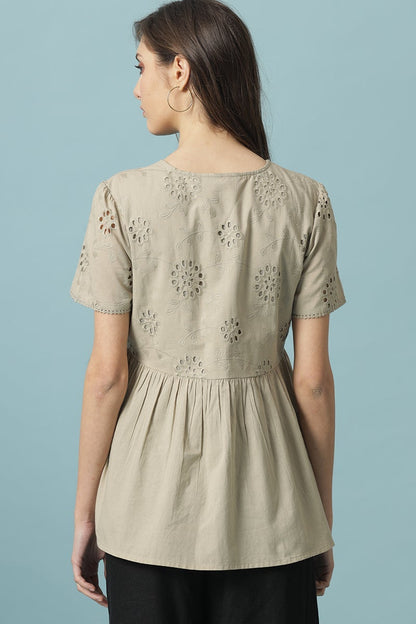 Gipsy Pista Medium Length V- Neck Cotton Tunic