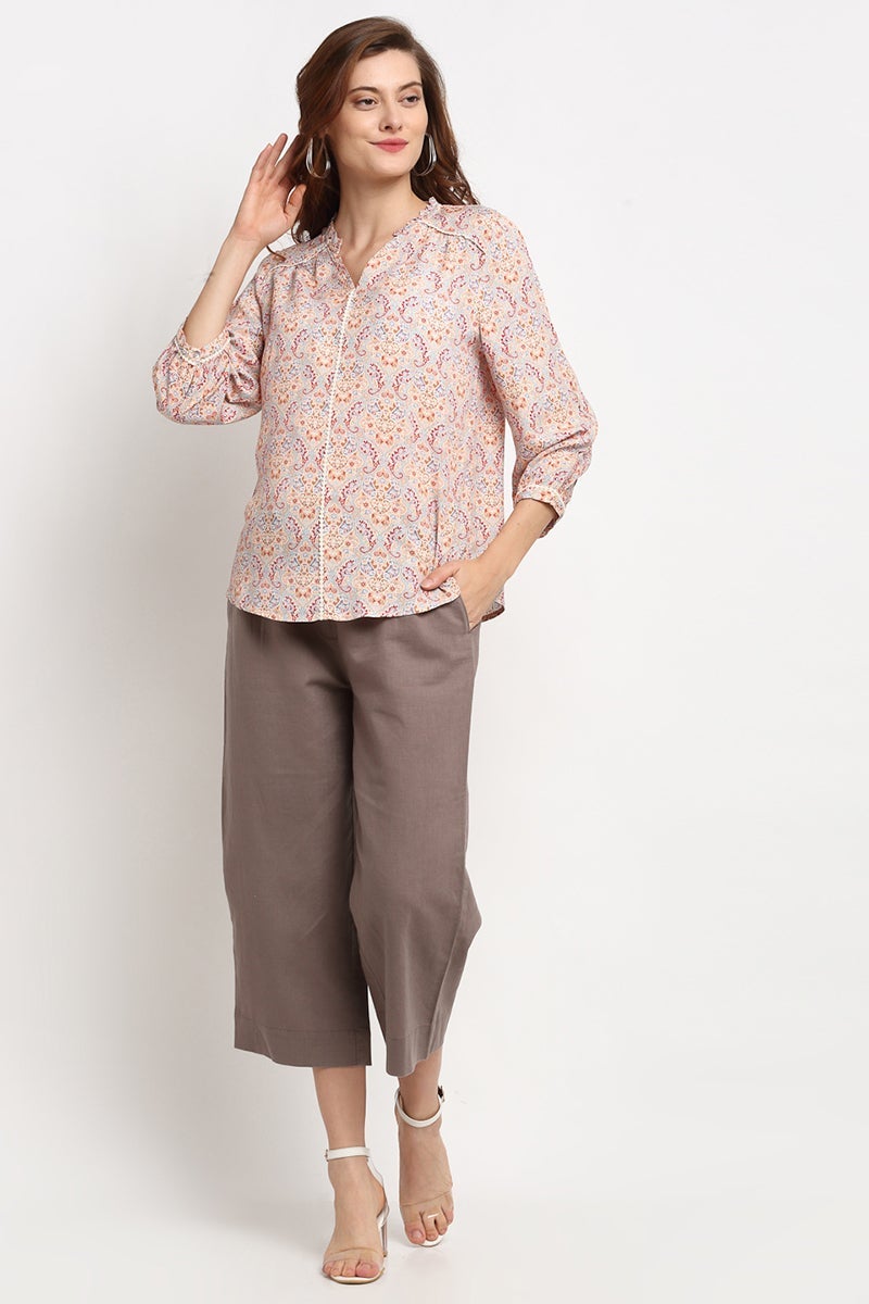 Multi Medium Length V- Neck Rayon Tunic