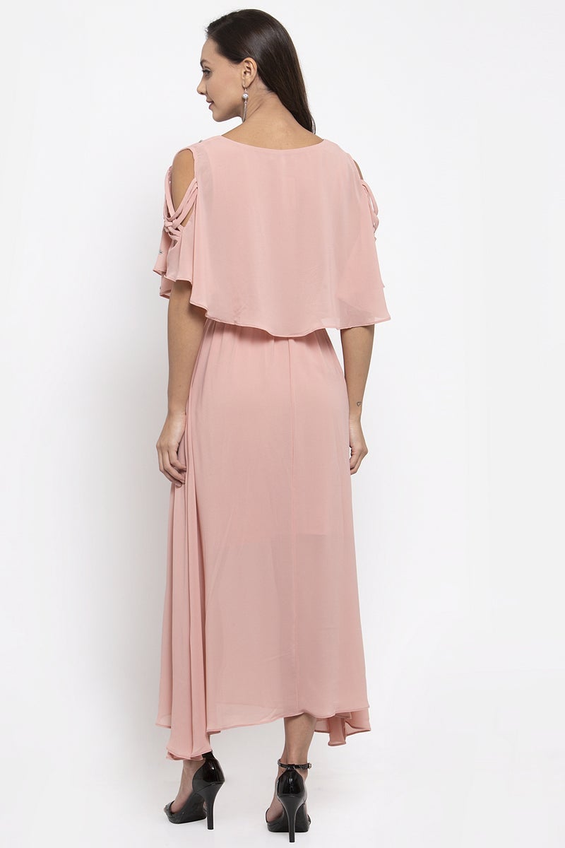 Gipsy Women Dusky Pink Boat Neck Dress