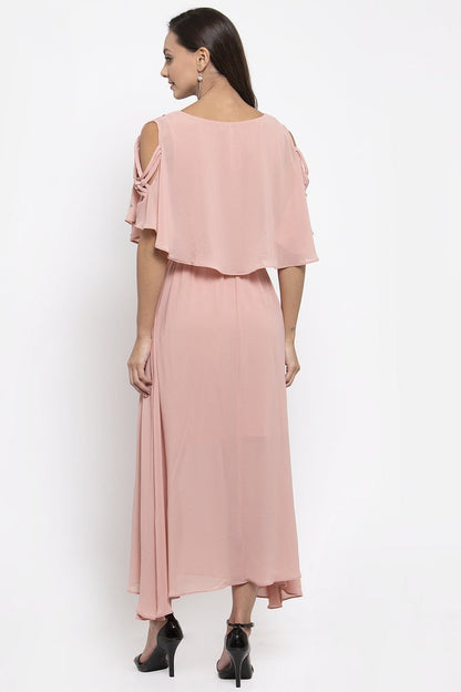 Gipsy Women Dusky Pink Boat Neck Dress