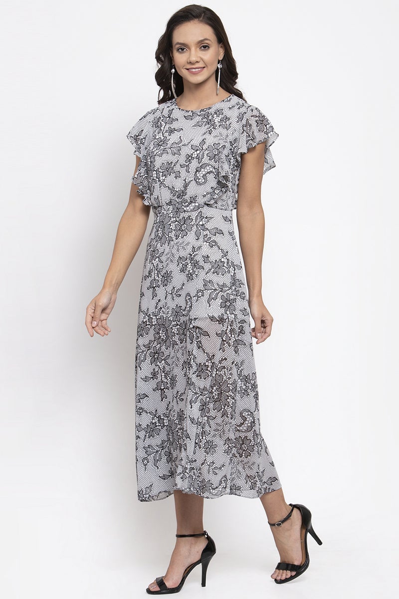 Gipsy Women White Round Neck Dress