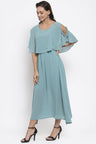 Gipsy Women Sage Boat Neck Dress
