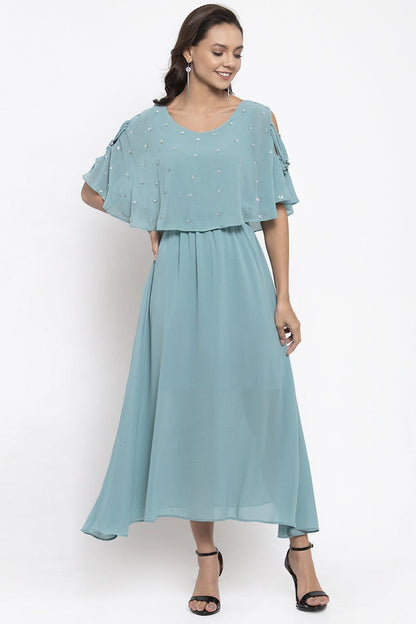 Gipsy Women Sage Boat Neck Dress