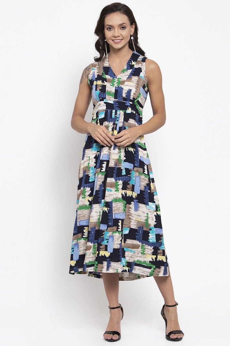 Gipsy Women Navy VNeck Dress