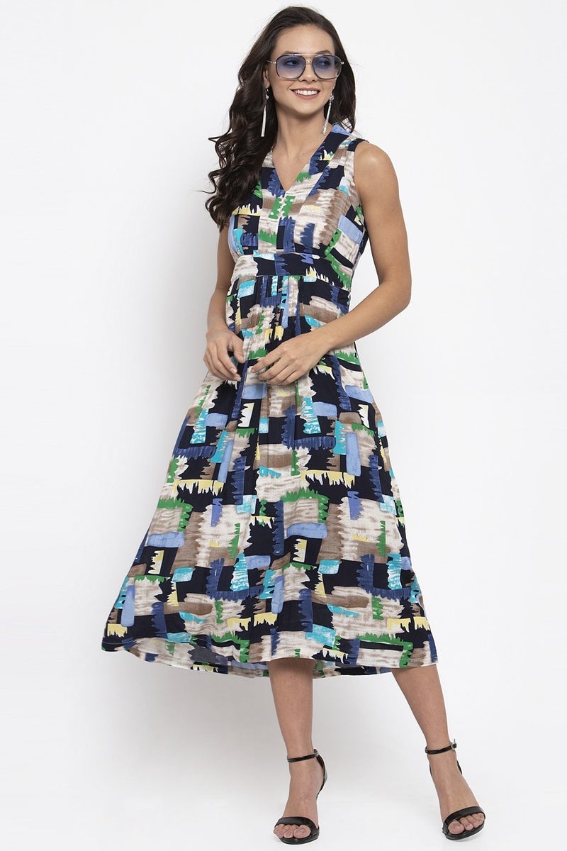 Gipsy Women Navy VNeck Dress